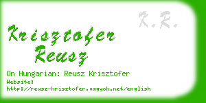 krisztofer reusz business card